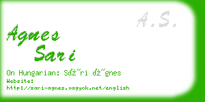agnes sari business card